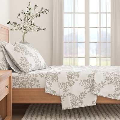 100% Cotton Printed Flannel Sheet Set - Great Bay Home