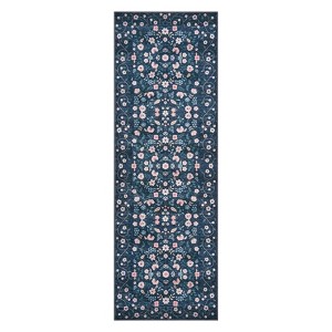 Coolmee Area Rugs for Living Room Vintage Floral Low Pile Non Skid Washable Ultra-Thin Low Pile Carpets Bedroom Office - 1 of 4