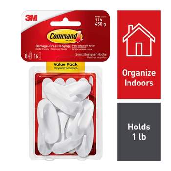 20 Hooks+40-Strips, White, Small Wire Toggle Hooks Value Pack, Organize  Damage-Free Utility Hooks, Hanging Hooks Heavy Duty with Adhesive Strips,  No Tools Wall Hooks for Hanging, Without Nails : : Home 