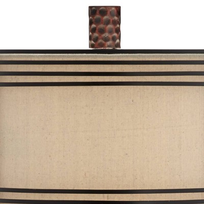26" Hammered Bronze Industrial Table Lamp with USB Port