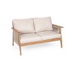 2-Piece Outdoor Small Space Patio Chat Set with Rope-Back Acacia Wood Sofa and Coffee Table, Modern Seating for Porch or Balcony-The Pop Home - 4 of 4
