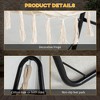 Gulches Hammocks: Black/Cream White Patio Swing Chair with U-Shape Stand and Side Pocket - 4 of 4