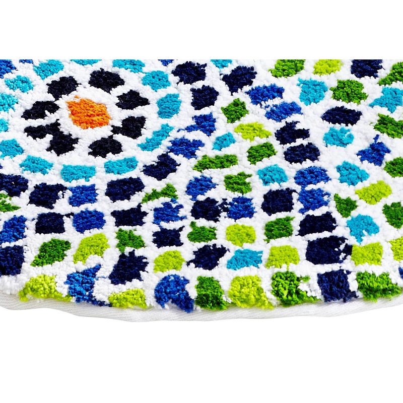 24&#34;x36&#34; Fish Mosaic Collection 100% Cotton Blue Bath Rug - Better Trends, 3 of 7