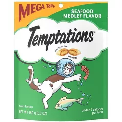 Temptations Seafood Medley Flavor Crunchy Cat Treats - 6.3oz