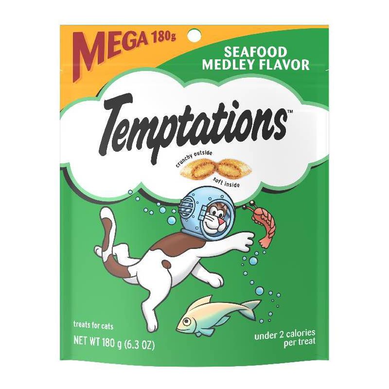 Temptations Seafood Medley Flavor Crunchy Cat Treats, 1 of 10