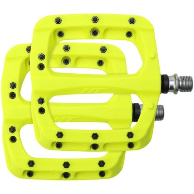 neon yellow bike pedals