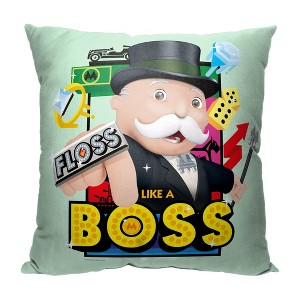 Hasbro Monopoly Floss Like A Boss Throw Pillow 18x18 Inches - 1 of 2