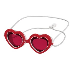 ✅【未使用】heart goggles Speedo Kids' Sunny Vibes Heart Swim Goggles - High Risk Red/Punch