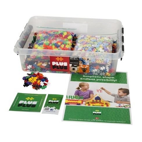 PLUS PLUS - Open Play Set - 600 Piece - Neon Color Mix, Construction  Building Stem Toy, Interlocking Mini Puzzle Blocks for Kids