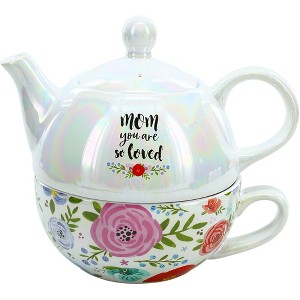 Pavilion Gift Company - Mom - Tea for One (14.5 oz Teapot & 10 oz Cup) - Beverage Serving Sets - 1 of 4