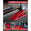 Hydraulic Car Ramps,Car Lift Service Ramps,Heavy Duty Steel Car Lift Ramp,Car Ramps High Lift, Auto Ramps for Changing Oil for Maintenance - 3 of 4