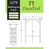 Dura-Trel Wellington Arbor, 72 by 85 Inch PVC Patio Garden Arch, Outdoor Backdrop Frame Decoration or Trellis for Climbing Plants, White - 2 of 4