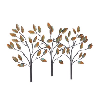 Traditional Metal Nature Wall Decor Brown - Olivia & May : Target