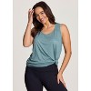 RBX Active Women's Super Soft Relaxed Fit Twist Racerback Tunic Tank Top - 3 of 4