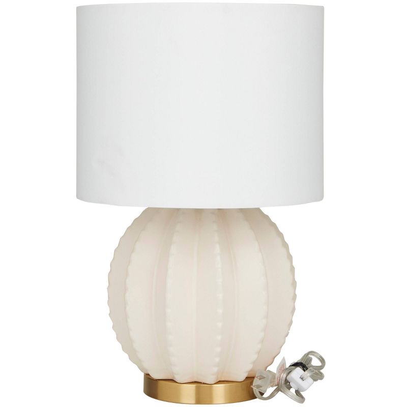 Ceramic Gourd Style Base Table Lamp with Drum Shade Cream - CosmoLiving by Cosmopolitan, 4 of 6
