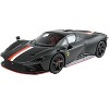 Ferrari SP3 Daytona "Icona Series" Matt Black with Red and White Stripes "#16 Charles Leclerc" 1/18 Model Car by BBR Models - 2 of 4