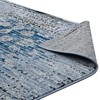 Modway Chiara Distressed Floral Lattice Contemporary 8x10 Area Rug - Moroccan Blue,  100% Soft Heat-Set Polypropylene ,  Tight Low Pile Weave - 4 of 4
