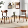 Costway Wooden Armless Dining Chair Set of 2/4 with Rubber Wood Legs Padded Seat Cushion - 4 of 4