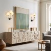 LNC GriseldaFenwick 15.3-in W 3-Lights Polished Gold and Matte Black White Jade Glass Modern/Contemporary  Wall Lights - 4 of 4