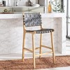 Adah Leather Counter Stool - BST1015 - Safavieh - 2 of 4