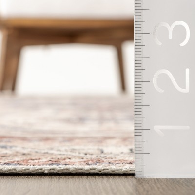 Eco-Chic Rust 4' x 6' Synthetic Non-Slip Washable Area Rug