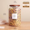 Two glass storage jars with airtight bamboo lids, suitable for storing coffee, biscuits, etc. (1 gallon/4000 ml) 4000ml 10.2*6.3*4.5 - 3 of 4