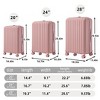20"/24"/28" 3 pcs/set in ABS Spinner Wheel Luggage, Carry on Suitcase with Cup Holder & USB Port & Phone Holder - 2 of 4