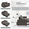 GDFStudio Petra Modern 55'' Convertible Velvet Upholstered Loveseat Bed with Adjustable Backrest and 2 Waist Pillows - 4 of 4