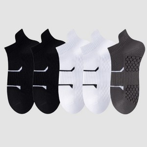 Alilang Men's Cushioned Low Cut Grip Socks 5-Pack with Arch Support and Breathable Mesh Panels - 1 of 4