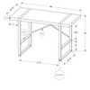 Vynxaria Computer Desk, Home Office, Laptop, 48"l, Work, White Laminate, Black Metal, Contemporary, Modern - 3 of 4