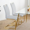 NicBex C-shaped Dining Chair Set of 2 Modern Upholstered Faux Leather Side Chair with Metal Legs for Dining Room - 4 of 4