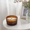 3-Wick Amber Glass Wooden Wick Vanilla and Bergamot Jar Candle 13oz - Threshold™ - 2 of 3