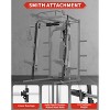 Smith Machine, 2000LBS Power Rack with Cable Crossover Machine and Chest Station Machine, Multifunctional Smith Machine for Home
Gym, Garage - 3 of 4