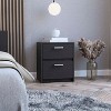 NicBex 12.6 inch Wide Nightstand with Drawers,Modern Side Table with Storage Space and Metal Handle,Bedside Table for Bedroom,Living Room,Black/White - 2 of 4