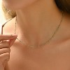 18K Gold Plated Turquoise Necklace for Women, Dainty Satellite & Beaded Chain, Adjustable Boho Jewelry Gift - 2 of 4