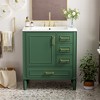 KTMBDW Bathroom Vanity with Ceramic Sink, Bathroom Vanity Cabinet with Door with 4 Drawers, 30 Inches Wooden Cabinet - 2 of 4