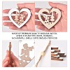 Aoibox Christmas Tree Ornaments Set 24 PCS Wood Hanging Decorations 3D Rustic Winter Wonderland White 2.5x2.7x0.16 Inch - 3 of 4