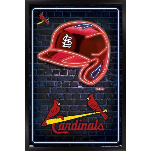 Trends International Mlb St. Louis Cardinals - Neon Helmet 23 Framed Wall  Poster Prints Black Framed Version 14.725 X 22.375 : Target
