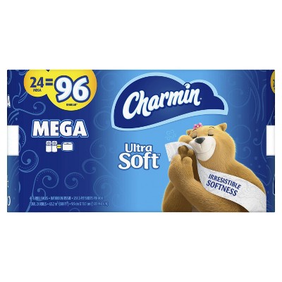 Charmin Ultra Soft Toilet Paper - 24 Mega Rolls