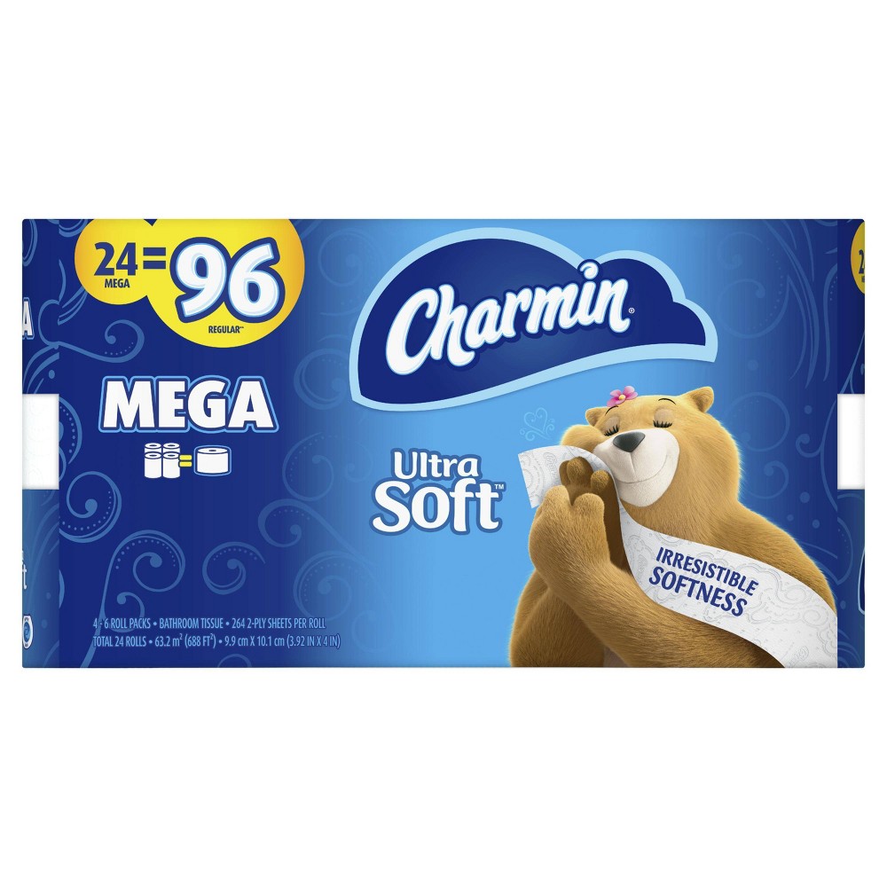 Charmin Ultra Soft Toilet Paper - 24 Mega Rolls