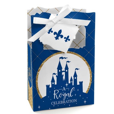 Big Dot of Happiness Royal Prince Charming - Baby Shower or Birthday Party Favor Boxes - Set of 12