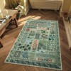 Lahome Fern Patchwork Short Pile Velvet Rectangular Indoor Area Rug - 2 of 4