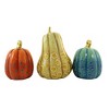 Transpac 9.0 Inch Colorful Speckled Pumpkins Halloween Figurine Set , Halloween Decor Fall Harvest (3PC) - 3 of 3