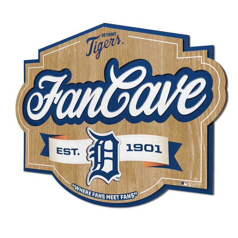 MLB Detroit Tigers Fan Cave Sign, 1 of 5