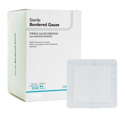DermaRite Bordered Gauze Adhesive Wound Dressing