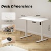 GlasFlength Desk, Standing Desk with Splicing Board, Adjustable Height for Study Room, Game Room, Office, White, 100"*60"*71" - 2 of 4