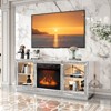 56in Diamond Mirror Fireplace TV Stand Fit Up To 70in TV with 18in Fireplace - 3 of 4