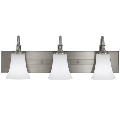 Generation Lighting Barrington 3 light Brushed Steel Wall Bath Fixture VS12703-BS