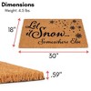 BirdRock Home Let It Snow Coir Front Door & Entry Doormat - 18" x 30" - 4 of 4
