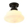 Dewdrop 1-Light Retro Classic Style Semi Flush Mount Light Curved Silhouette Form ETL for Living Room Entry - 2 of 4